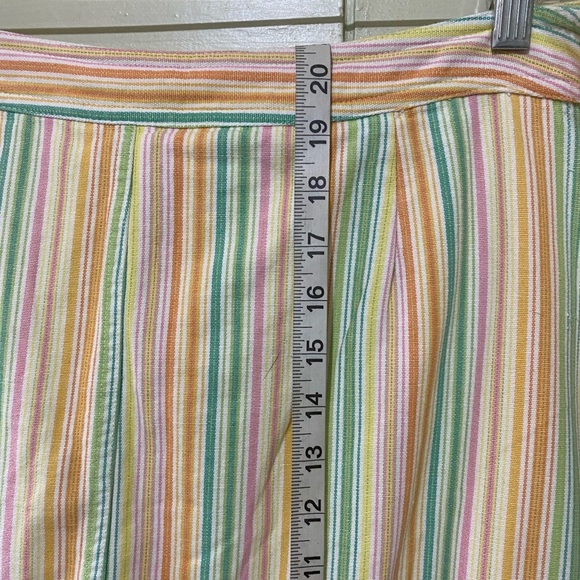 Christopher & Banks Womens Denim Rainbow Drawstring Skirt Skort Whimsical SZ 18W - Picture 8 of 13